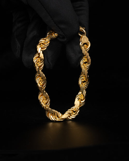 Diamond Cut Cordell armband 10mm - 925 silver