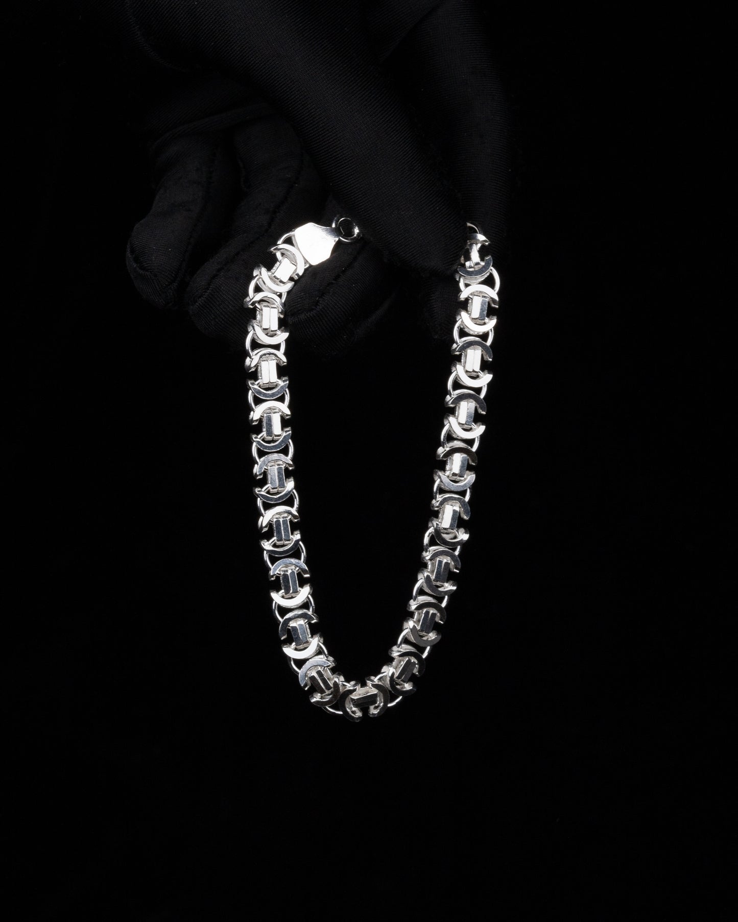 Flat Byzantine Armband 8mm - 925 Silver