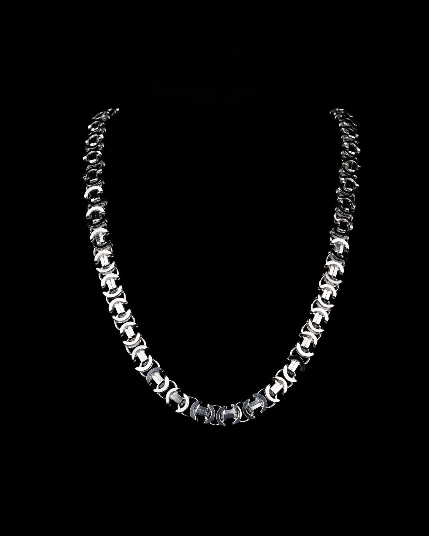 Flat Byzantine Halsband 8mm - 925 Silver