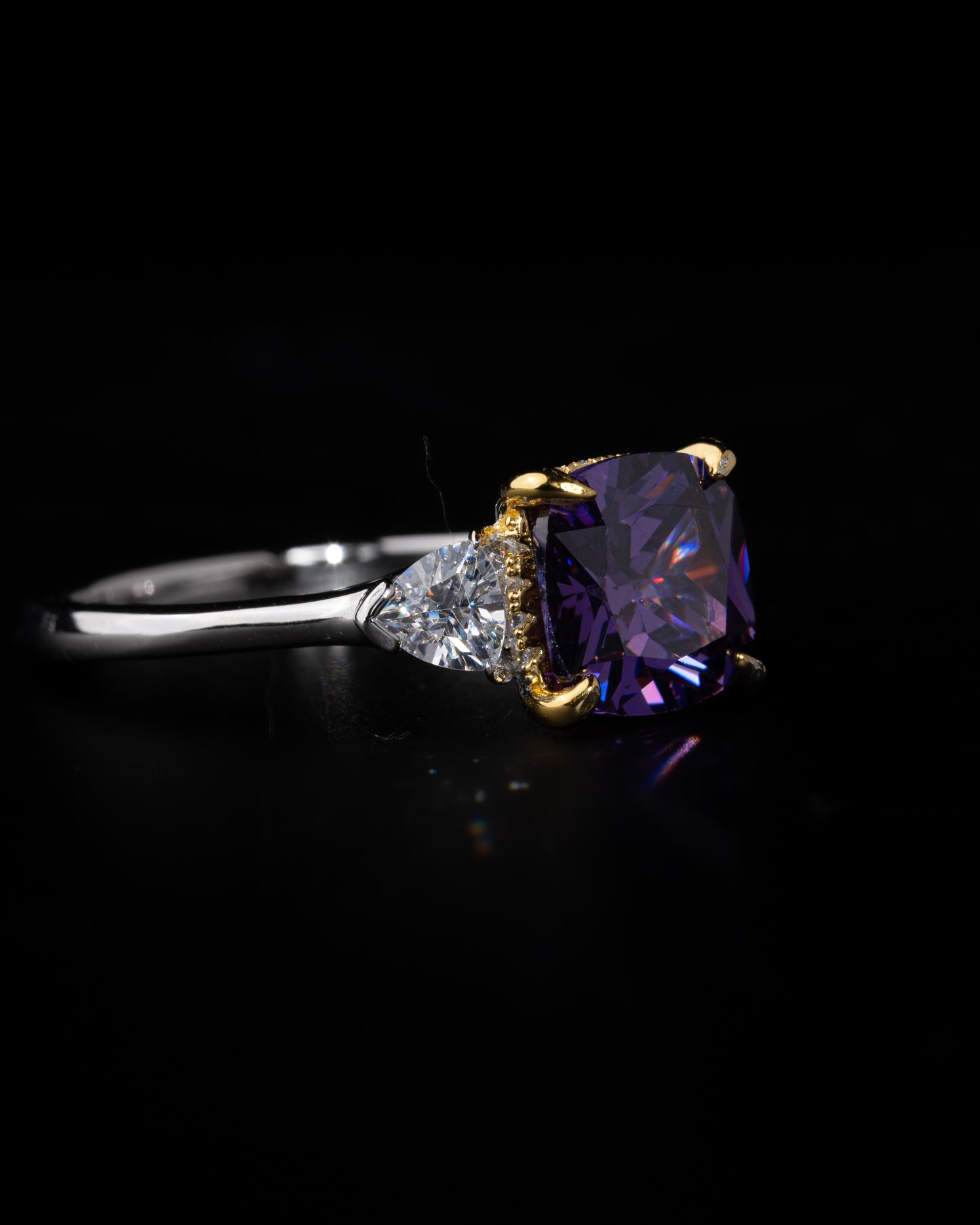 Purple Stone Silver Ring - Kejsar