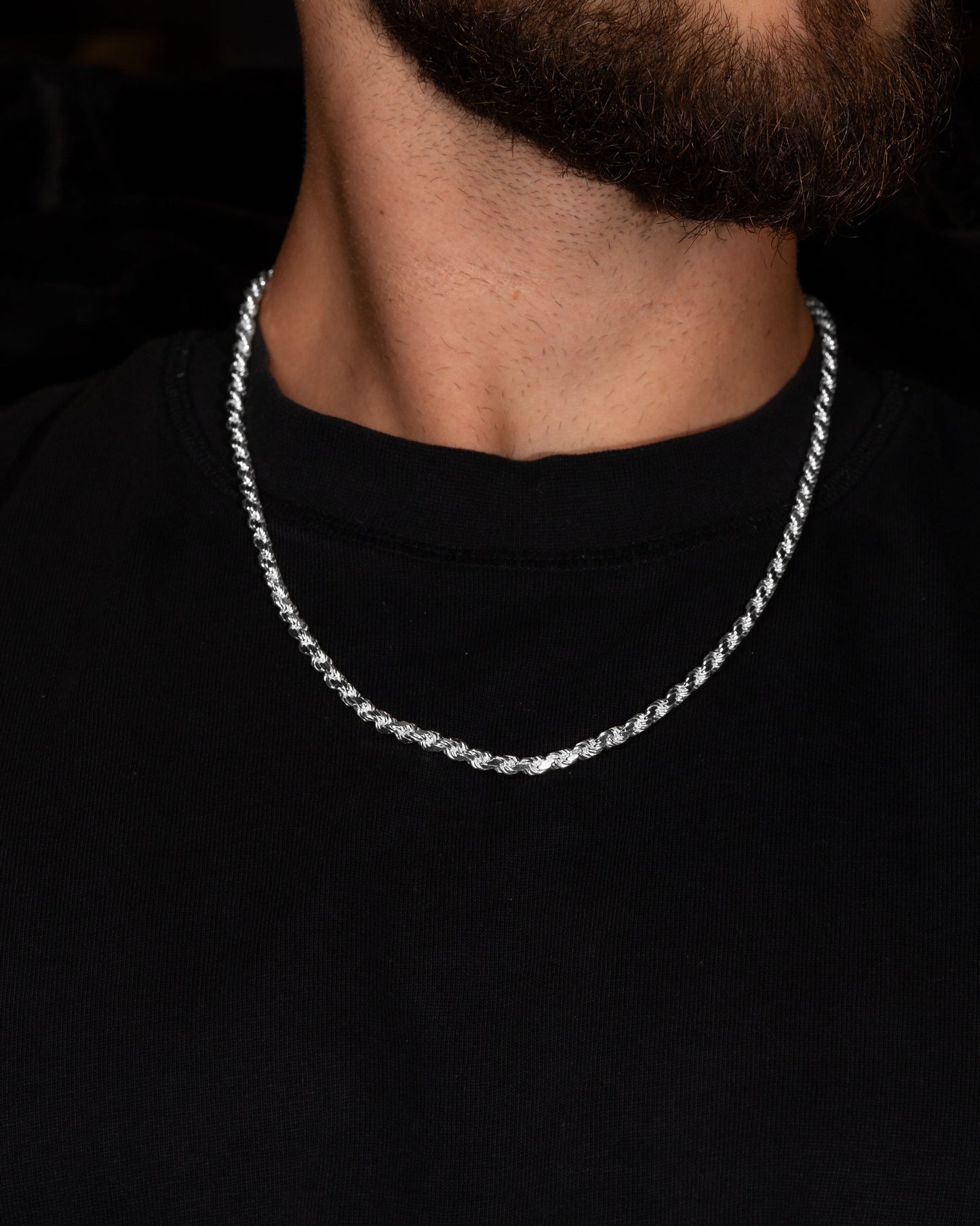 Diamond Cut Cordell Halsband 4mm - 925 silver