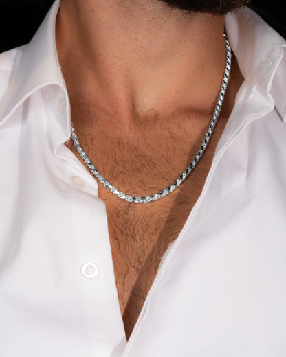 Diamond Cut Cordell Halsband 4mm - 925 silver