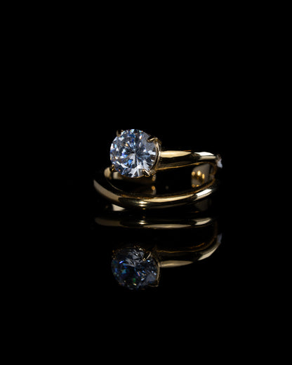 Double band diamond ring