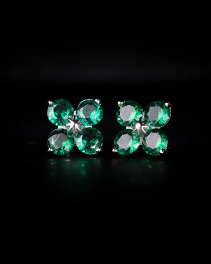 Vier-Stein-Diamant-Ohrringe