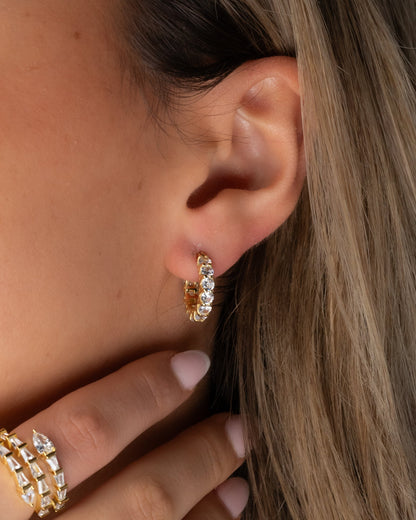 Diamond hoops small - Kejsar