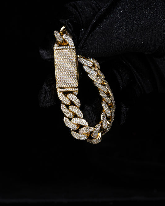 Vereistes ovales kubanisches Gliederarmband