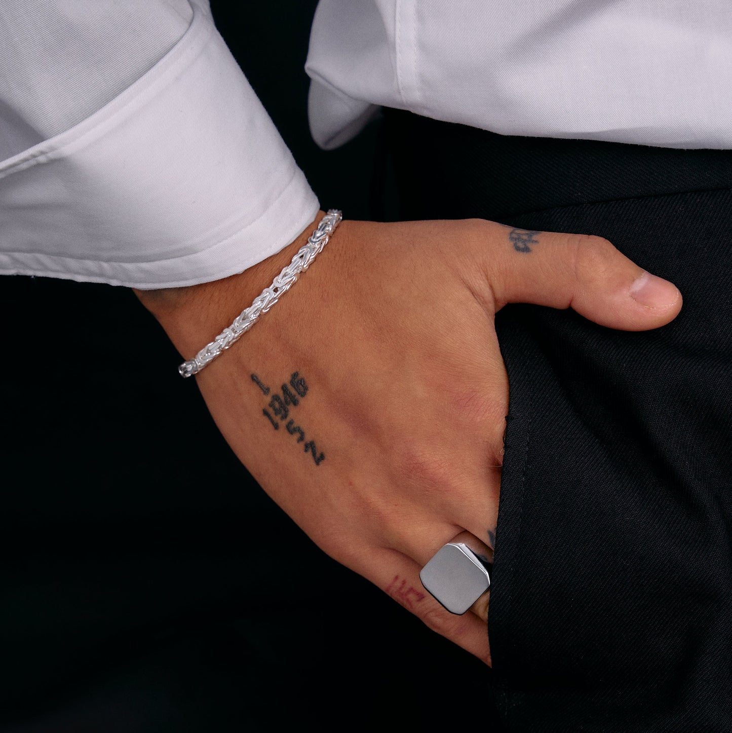 Kejsarlänk Armband 4.5mm - 925 Silver