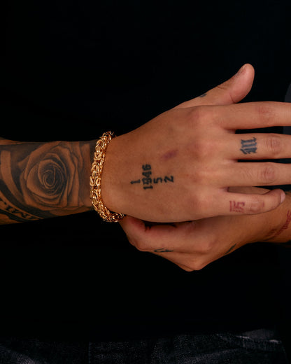 Königskette Armband 6mm - 18K Vergoldet