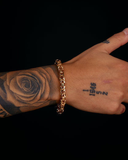 Königskette Armband 6mm - 18K Vergoldet