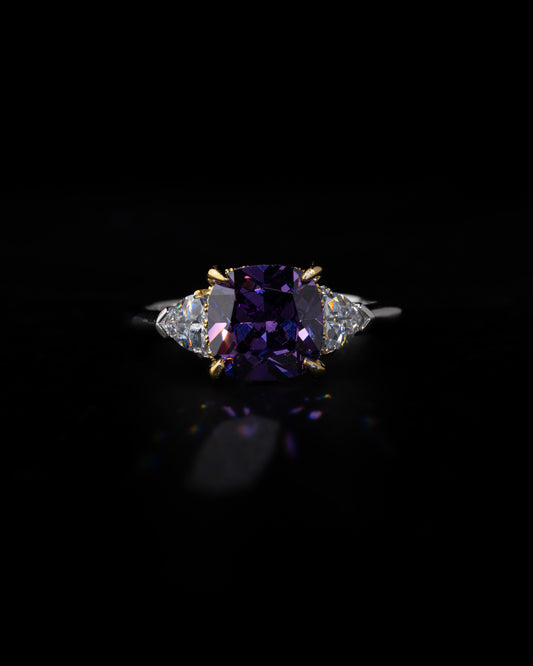 Purple Stone Silver Ring - Kejsar